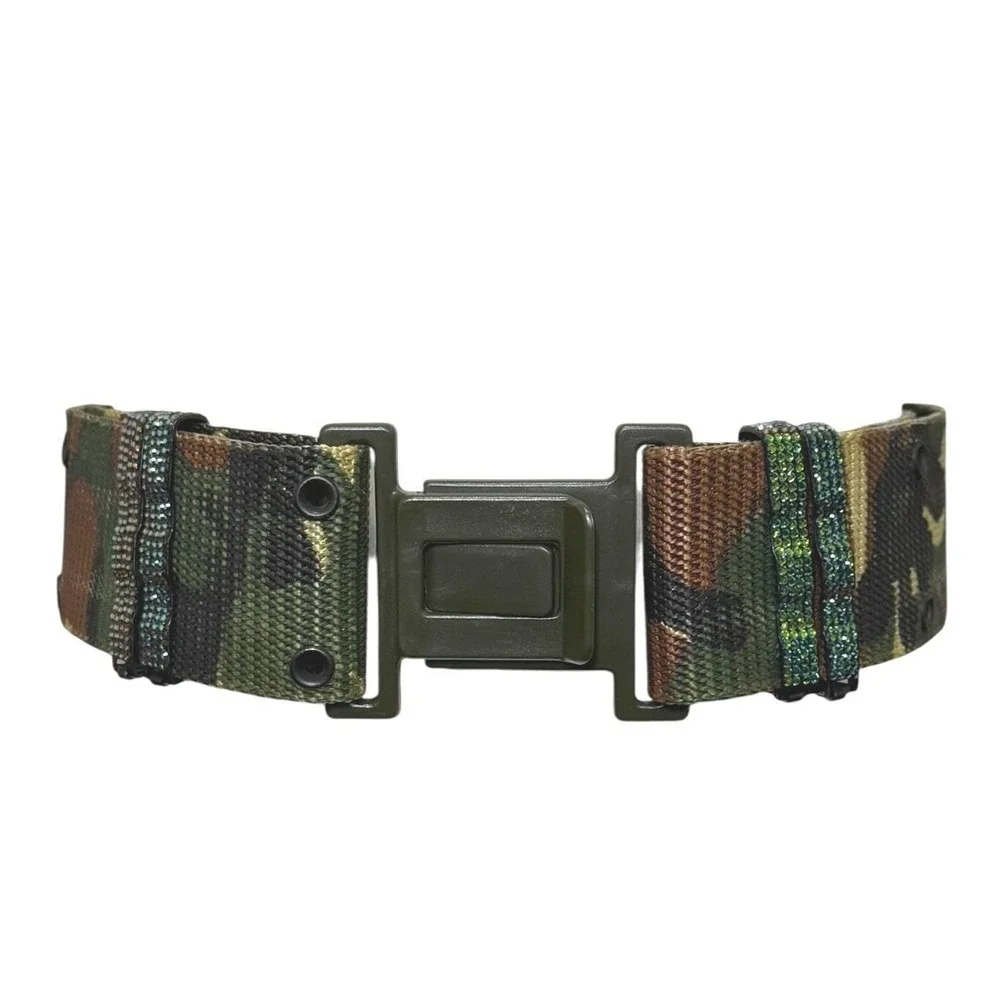 Y2K Camo Statement Belt‎ Wide Adjustable Grunge Streetwear Military Web